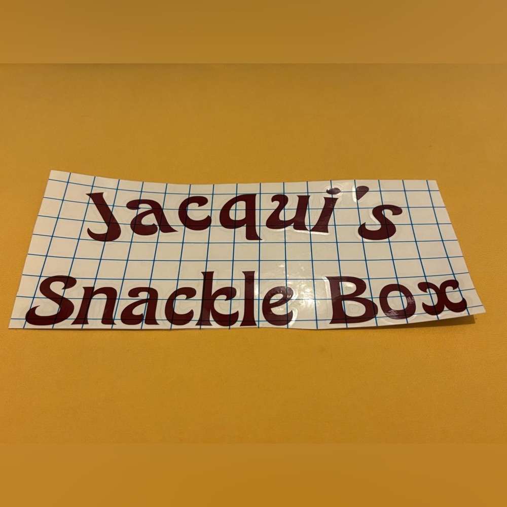 Personalized Snackle Box Decal. (Decal Only)